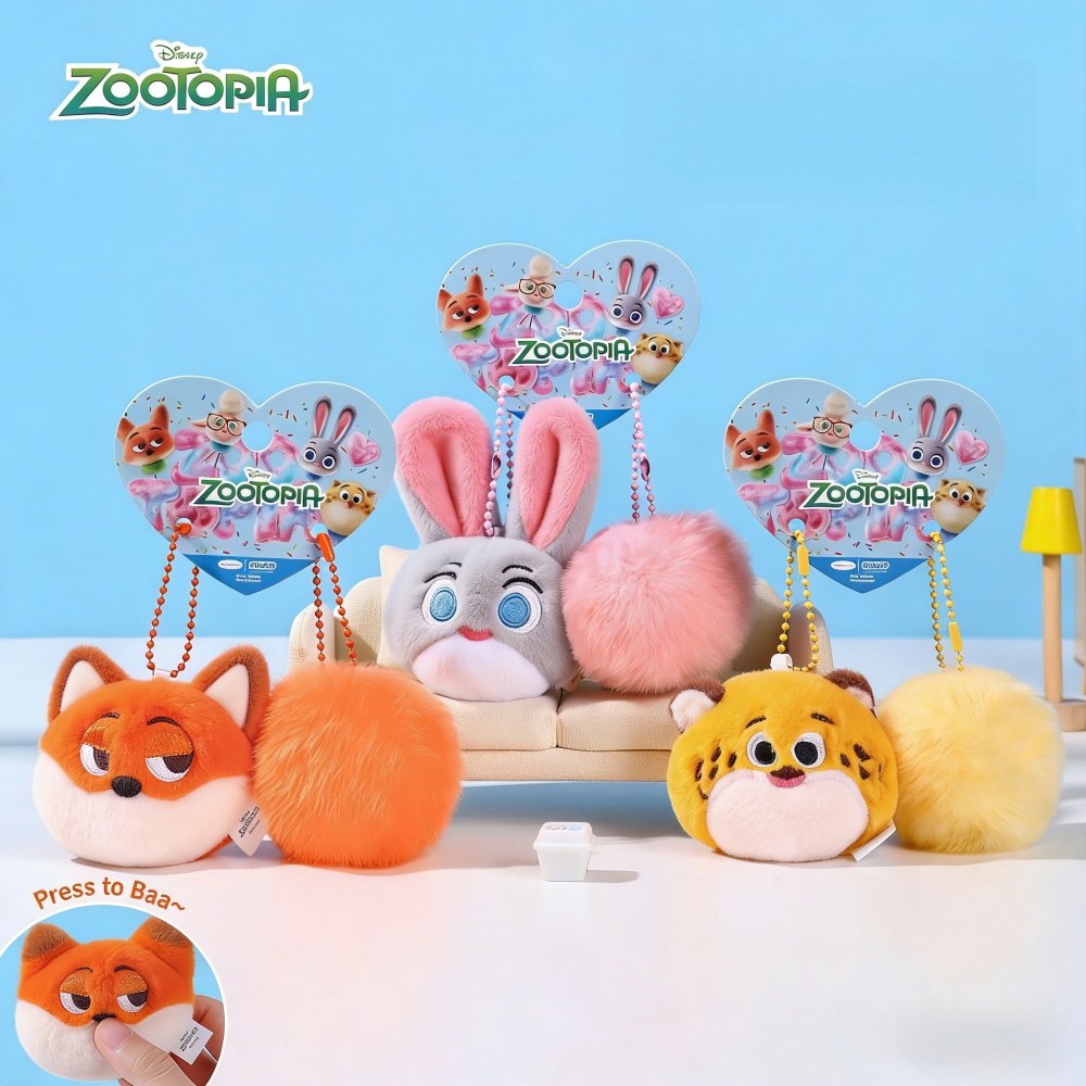 Car Accessories Mirror Hanging - Genuine Disney Zootopia Pom Ball Plush