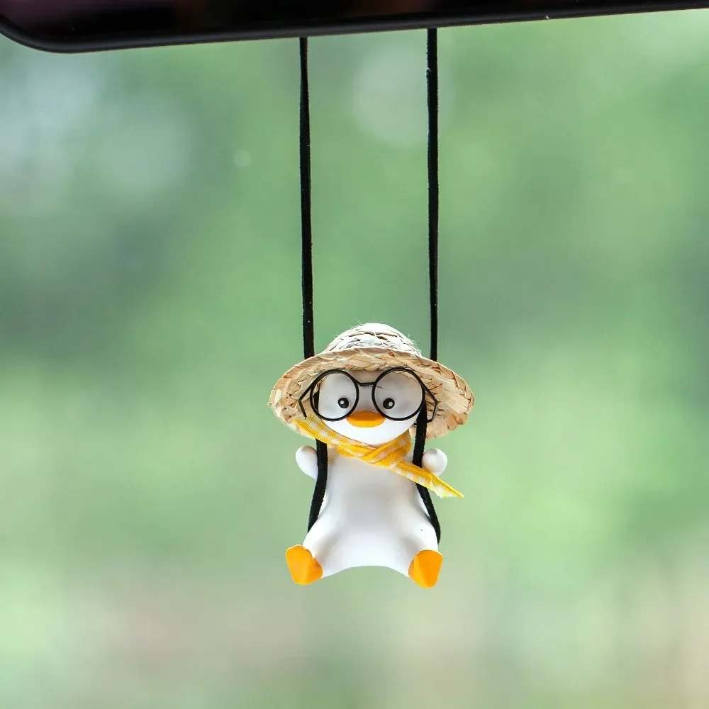 Car Accessories Mirror Hanging - Car Pendant Cute Swing Duck Car