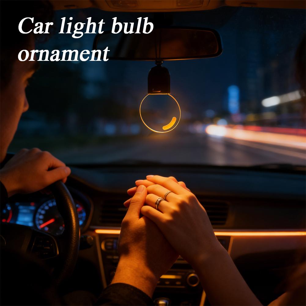 Creative Car Bulb Hanging Orna - огляд і ціна Car Accessories Mirror Hanging