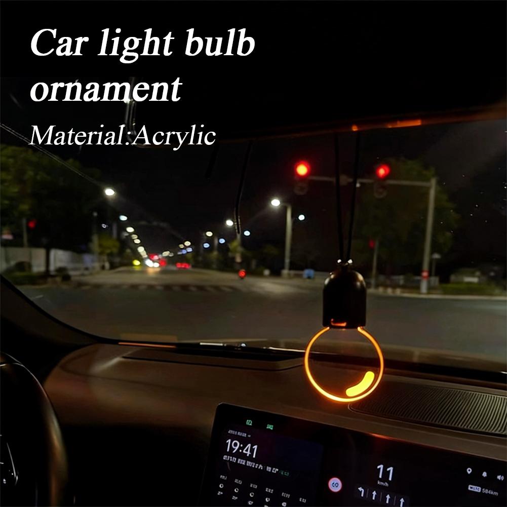 Creative Car Bulb Hanging Orna - огляд і ціна Car Accessories Mirror Hanging