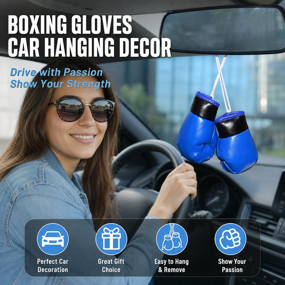 Mini Boxing Gloves Car Rearvie - огляд і ціна Car Accessories Mirror Hanging