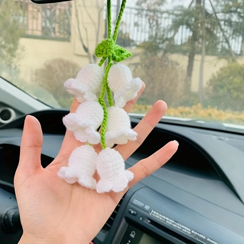 1Pc Bellflower Hand-knitted Ca - огляд і ціна Car Accessories Mirror Hanging