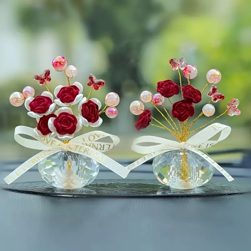 1PC Crystal Glass Rose Dashboa - огляд і ціна Car Accessories Oman