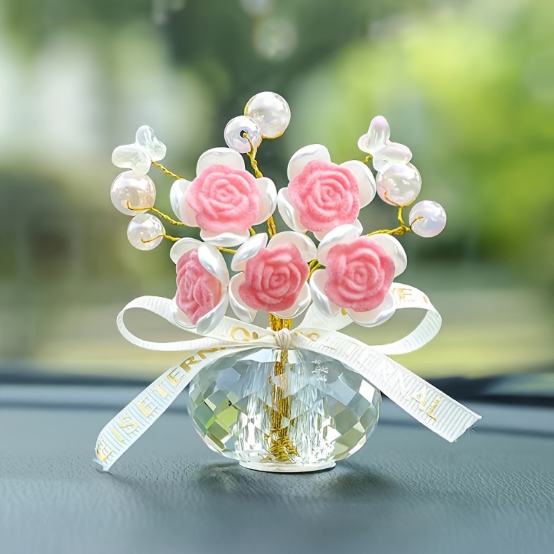1PC Crystal Glass Rose Dashboa - огляд і ціна Car Accessories Oman