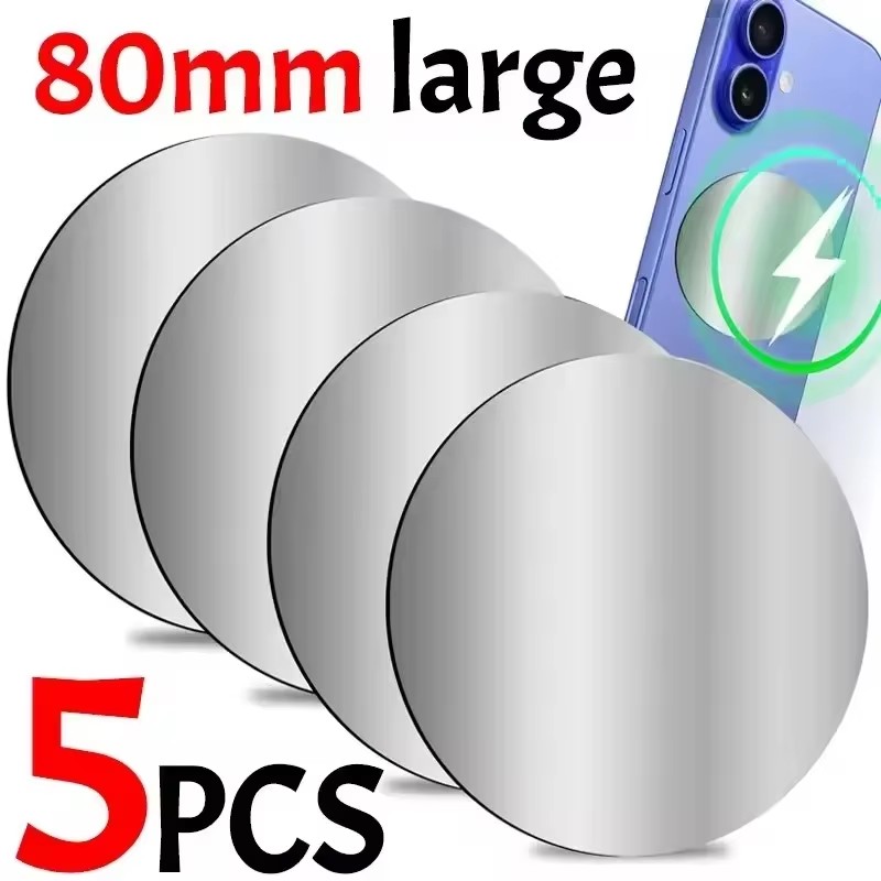 1-5PCS 8CM Magnetic Metal Plat - огляд і ціна Car Accessories Phone Holder