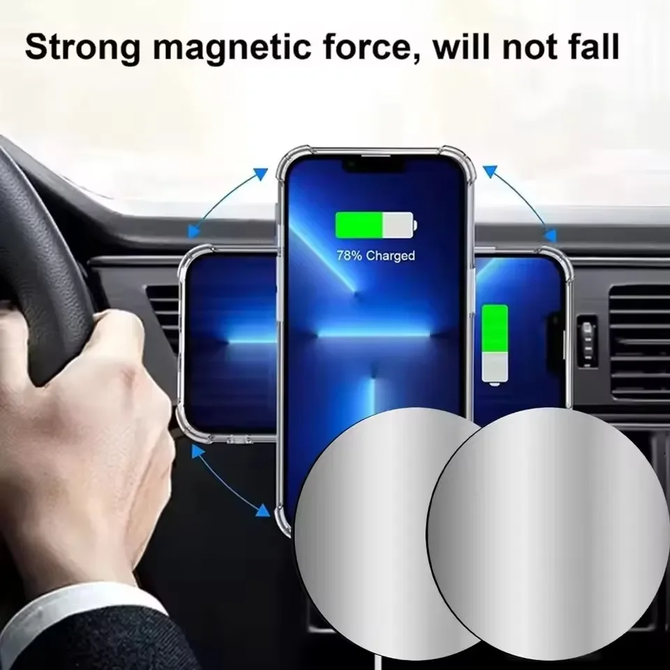 1-5PCS 8CM Magnetic Metal Plat - огляд і ціна Car Accessories Phone Holder