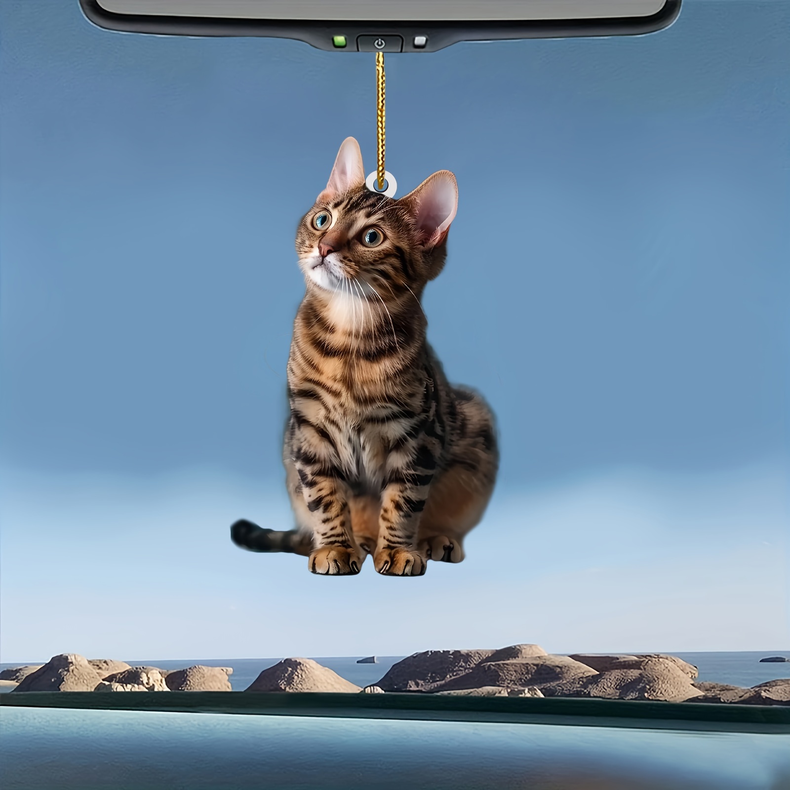 3pcs 2D Flat Cat Acrylic Penda - огляд і ціна Car Accessories Oman