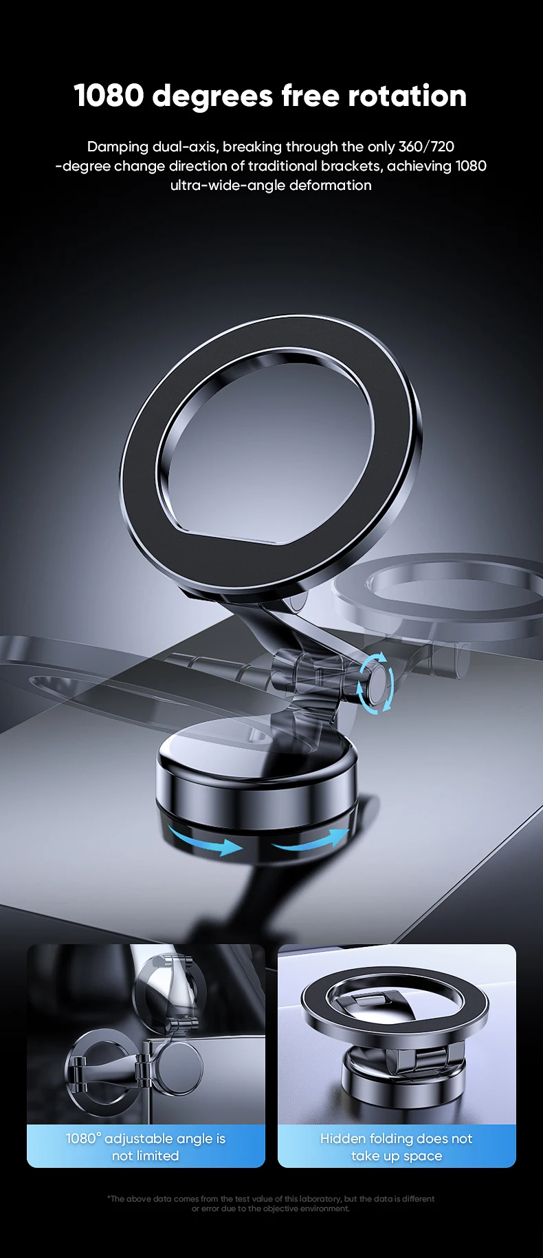 Foldable Magnetic Car Mobile P - огляд і ціна Car Accessories Phone Holder