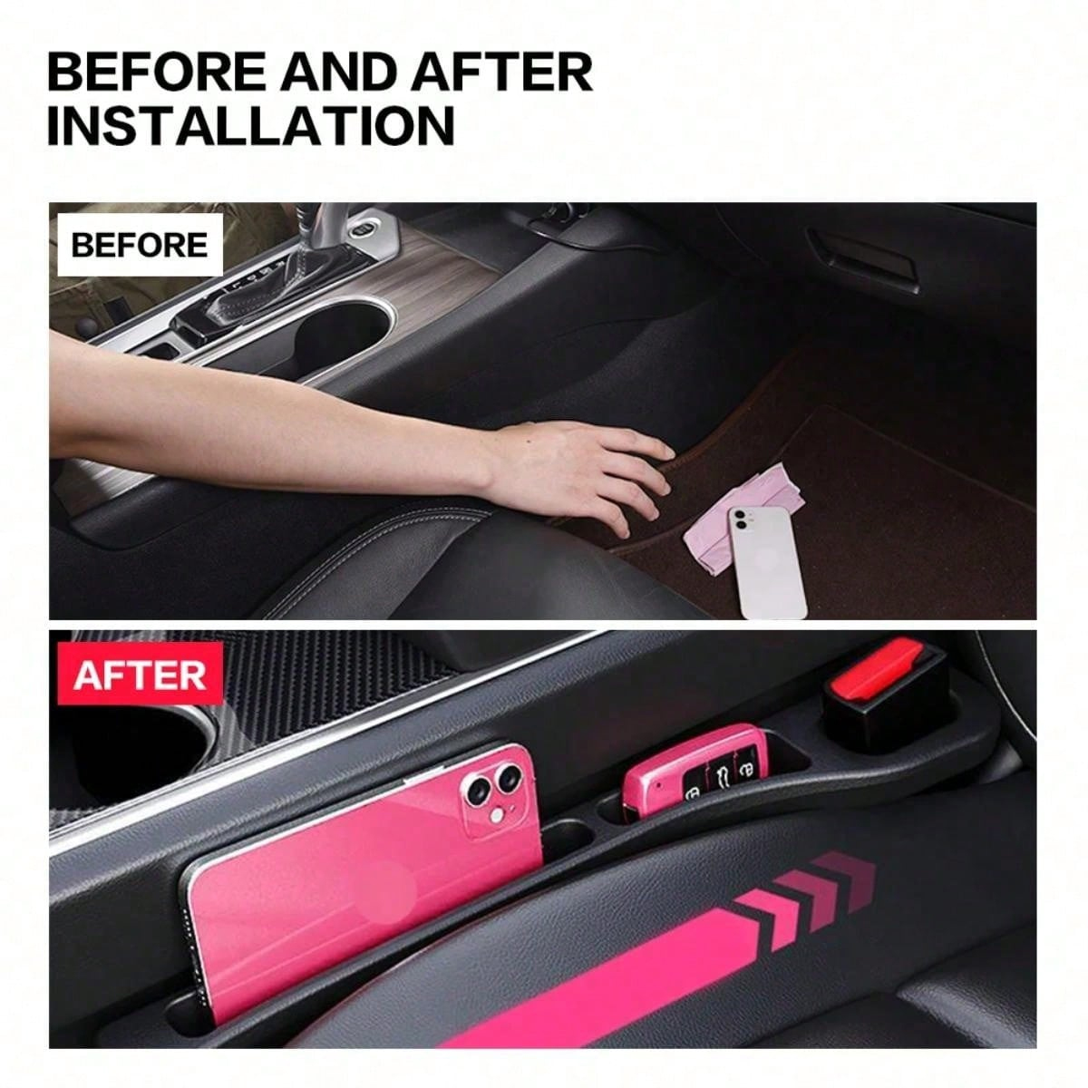 Car Seat Gap Filler Side Seam  - огляд і ціна Car Accessories Phone Holder