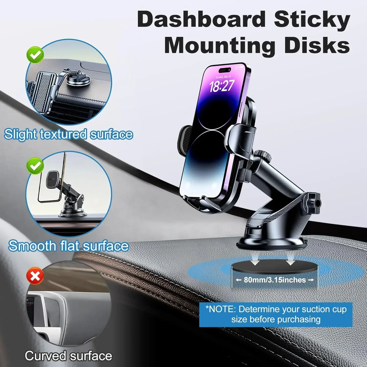 Universal Dashboard Adhesive S - огляд і ціна Car Accessories Phone Holder