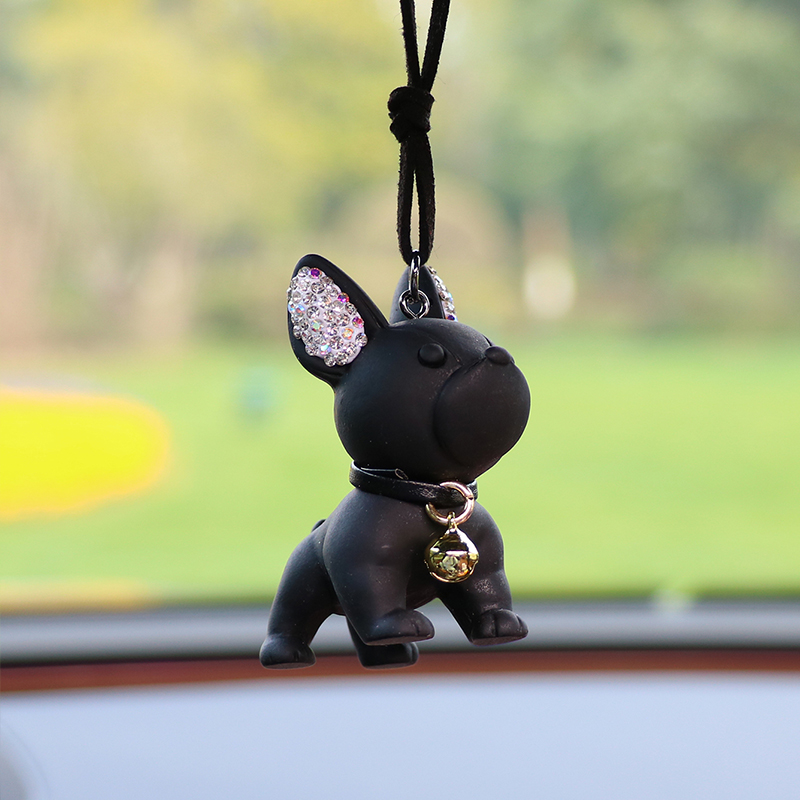 Black resin law dog dog car in - огляд і ціна Car Accessories Mirror Hanging