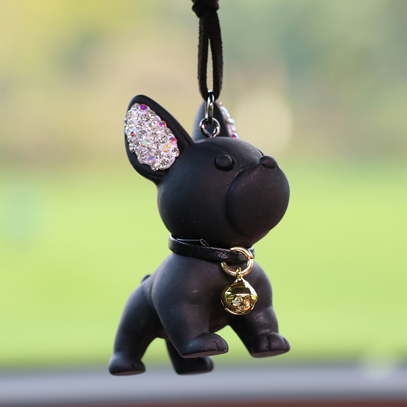 Black resin law dog dog car in - огляд і ціна Car Accessories Mirror Hanging