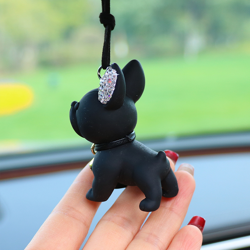 Black resin law dog dog car in - огляд і ціна Car Accessories Mirror Hanging